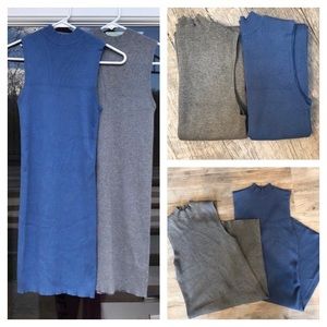 2 Sleeveless Sweater Dresses